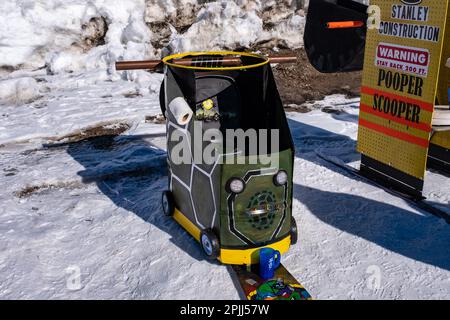 Winterfeier in Stanley, Idaho Stockfoto