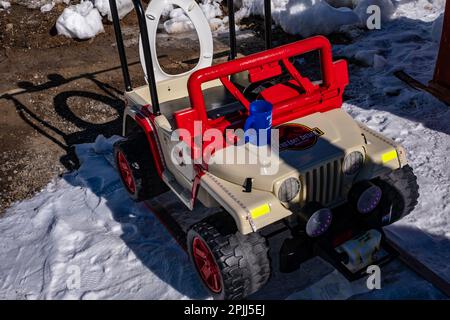 Winterfeier in Stanley, Idaho Stockfoto