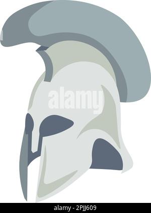 Antiker Kriegerhelm, römischer oder griechischer Vektor Stock Vektor