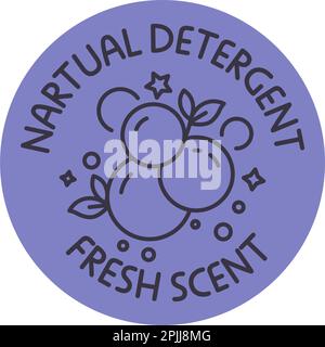 Natürliches Reinigungsmittel, frischer Duft und einfache Reinigung Stock Vektor