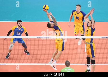 Vitaliy Shchytkov (Ukraine). Volleyball-Weltmeisterschaft 2022. Quartalsfinale Stockfoto