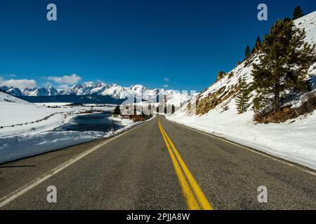 Sawtooths aus Lower Stanley Stockfoto