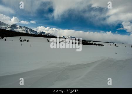 Sawtooths aus Lower Stanley Stockfoto