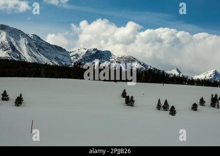 Sawtooths aus Lower Stanley Stockfoto