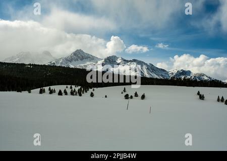 Sawtooths aus Lower Stanley Stockfoto