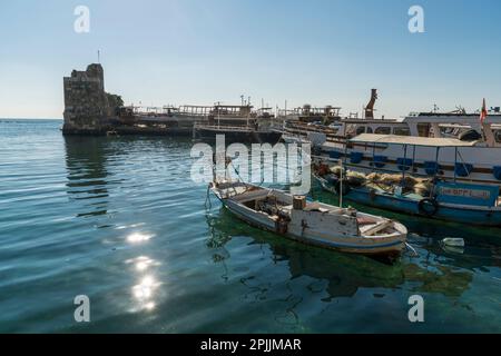 Fischerboot Byblos libanon Naher Osten Stockfoto
