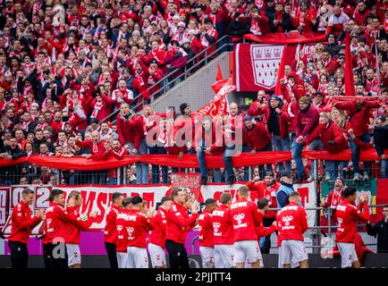 Köln, Deutschland. 2. April 2023. 1. FC Köln - Borussia Mönchengladbach 02.04.2023 Copyright (nur für journalistische Zwecke) von : Moritz Müller, Stockfoto