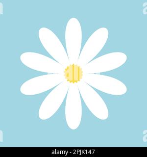 Daisy-Symbol. Kamillenvektorsymbol isoliert Stock Vektor