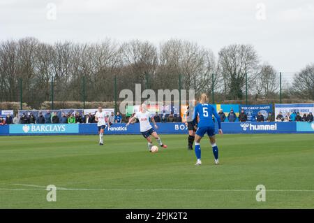 WSL Everton V Tottenham Hotspur im Walton Park Stadium, Liverpool erzielt 2-1 Punkte für Everton (Terry Scott/SPP) Guthaben: SPP Sport Press Photo. Alamy Live News Stockfoto