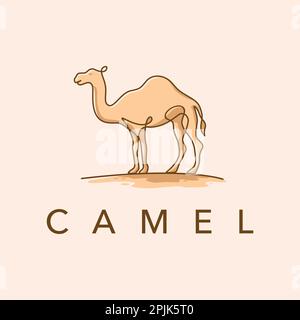Camel Line Logo Stock Vektor