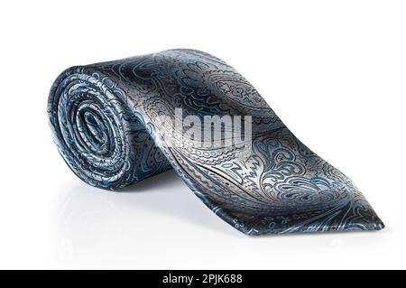 Bunte Krawatten isoliert auf weißem Hintergrund Stockfoto