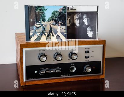 EMI CD - die Beatles - Abbey Road und mit den Beatles. Stockfoto