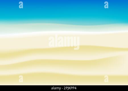 Sunny Beach mit angenehm an Sand. Hintergrund für den Sommer Konzept, Design. Vector Illustration Stock Vektor