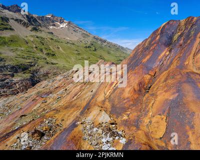 Gletscherpolitur geschaffen von Gletscher Gurgler Ferner, Valley Gurgler Tal. Die Otztaler Alpen im Naturepark Otztal. Europa, Österreich, Tirol Stockfoto