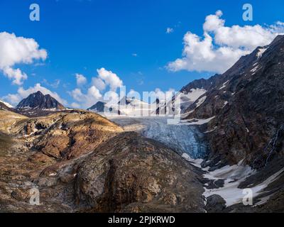 Glacier Gurgler Ferner im Tal Gurgler Tal. Die Otztaler Alpen im Naturepark Otztal. Europa, Österreich, Tirol Stockfoto