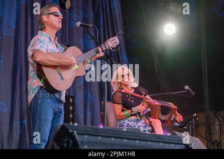 Sharon Shannon tritt auf der Cropredy Convention von Fairport auf. Banbury, Großbritannien. 12. August 2022 Stockfoto