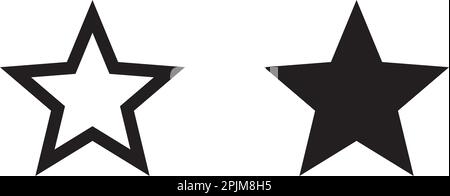 Sternsymbol. Favoritensymbol. Sternsymbol - Linie und durchgehend. Vektordarstellung Stock Vektor