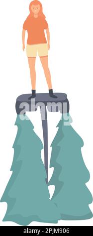 Cartoon-Vektor für extreme Flyboard-Symbole. Wassermeer. Abenteuer im Ozean Stock Vektor