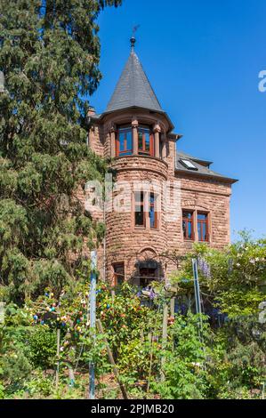 Charakteristische Villa im Stadtzentrum, Bad Bergzabern, Pfalz, Rheinland-Pfalz, Deutschland, Europa Stockfoto