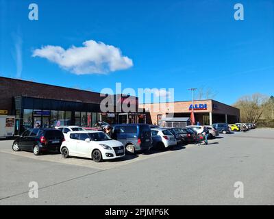 Kiel - 03. April 2023: Ein Geschäft der Diskontkette Aldi in Norddeutschland Stockfoto