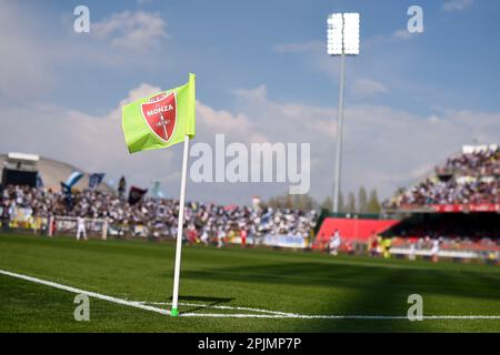 Monza, Italien. 02. April 2023 Während der Serie Ein Fußballspiel zwischen AC Monza und SS Lazio. Kredit: Nicolò Campo/Alamy Live News Stockfoto