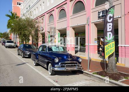 Calle Ocho (Southwest 8. Street) in Little Havana. Miami, Florida. Hanp Life Miami Stockfoto