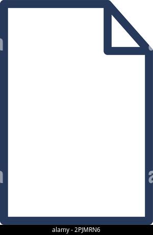 Zeilensymbol für Papierdokument. Symbol "Dokumentstruktur". Einfaches Symbol. Vektordarstellung Stock Vektor