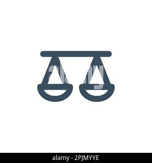 Symbol für die Linie Waage oder Waage. Vergleichen, Gerechtigkeit, Symbol. Vektorgrafik Stock Vektor