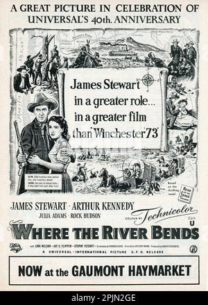 JAMES STEWART und JULIA ADAMS in WHERE THE RIVER BIDS (UK) / BIEGUNG OF THE RIVER (US) 1952 Regisseur ANTHONY MANN Drehbuch Borden Chase Produzent Aaron Rosenberg Universal International Pictures Stockfoto