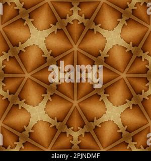 Nahtloses Hintergrundmuster. Abstraktes dekoratives geometrisches Muster im Vintage-Stil. Stockfoto