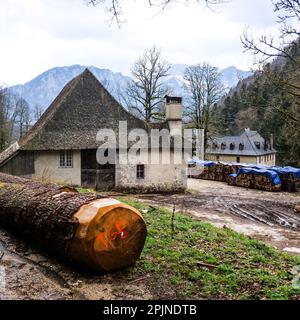 Eine Abhängigkeit des Klosters Grande Chartreuse, Saint-Pierre de Chartreuse, Isere, Frankreich Stockfoto