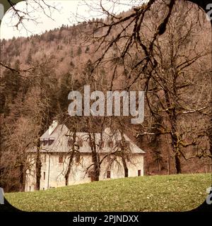 Eine Abhängigkeit des Klosters Grande Chartreuse, digital veränderte Ansicht, Saint-Pierre de Chartreuse, Isere, Frankreich Stockfoto