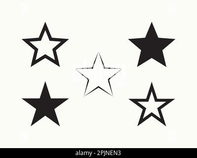 Sternform-Symbol. Silhouette Sternsymbole. Star-Design-Element. Vektorgrafik Stock Vektor
