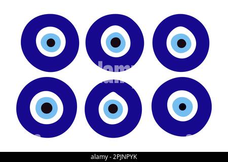Böses Augenschutzschild. Türkisches Amulett. Durchsichtiges islamisches,  arabisches oder türkisches Amulett aus Glas. Fatima-Auge. Vektordarstellung  Stock-Vektorgrafik - Alamy