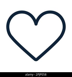 Symbol "bevorzugte Gliederung". Wie Symbol für die e-Commerce-benutzeroberfläche. Herzsymbol. Herzform. Vektordarstellung. 48 48 Pixel perfekt. Stock Vektor