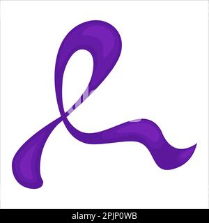 Das violette Band für das Pankreaskarzinombewusstseinskonzept Stock Vektor