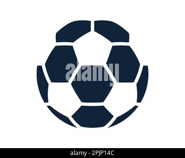 Fußball-Spielball-Ikone. Klassisches Fußballsymbol auf isoliertem Hintergrund. Glyphensymbol. Vektordarstellung. Stock Vektor