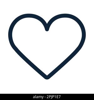 Symbol "bevorzugte Gliederung". Wie Symbol für die e-Commerce-benutzeroberfläche. Herzsymbol. Herzform. Vektordarstellung. 48 48 Pixel perfekt. Stock Vektor