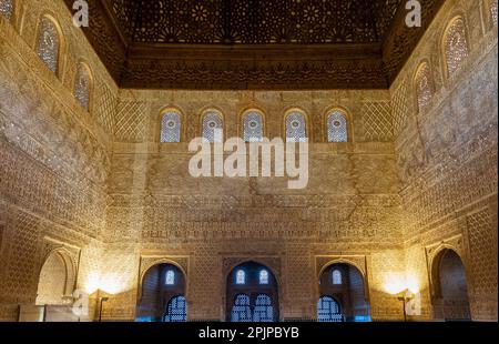 Botschafterkammer, Alhambra, Granada, Andalusien, Spanien, Südwesteuropa Stockfoto