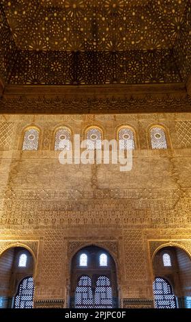 Botschafterkammer, Alhambra, Granada, Andalusien, Spanien, Südwesteuropa Stockfoto