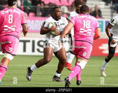 Paris, Frankreich. 01. April 2023. Demba Bamba von Lyon während des EPCR Challenge Cup, Runde 16, Rugby-Gewerkschaftsspiel zwischen Stade Francais Paris und Lyon OU (LOU) am 1. April 2023 im Jean Bouin-Stadion in Paris, Frankreich - Photo Jean Catuffe/DPPI Credit: DPPI Media/Alamy Live News Stockfoto