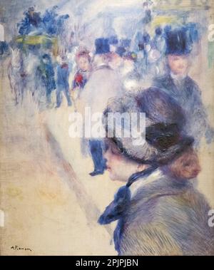 Pierre Auguste Renoir Gemälde, La Place Clichy, c.1880; Frankreich; französischer impressionistischer Maler aus dem 19. Jahrhundert. Beispiel des französischen Impressionismus. Stockfoto