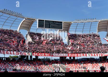 Bari, Italien. 01. April 2023. Fans von SSC Bari während SSC Bari vs. Benevento Calcio, italienisches Fußballspiel der Serie B in Bari, Italien, April 01 2023 Kredit: Independent Photo Agency/Alamy Live News Stockfoto