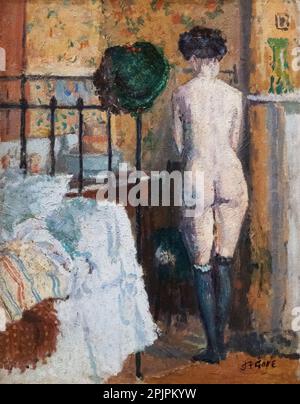 Spencer Frederick Gore Malerei; Spencer Gore, „die Toilette“; britischer Künstler mit Verbindungen zu Degas und Sickert, Ende des 19. Und Anfang des 20. Jahrhunderts Stockfoto