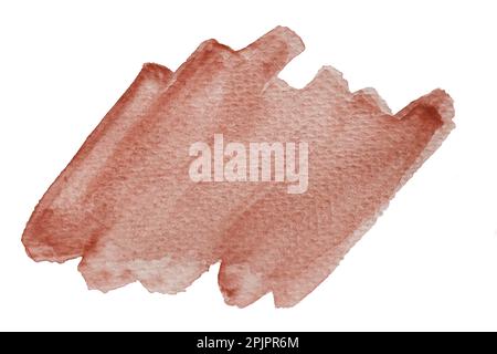 Brauner, wasserfarbener, abstrakter, handbemalter Volltonhintergrund Stockfoto