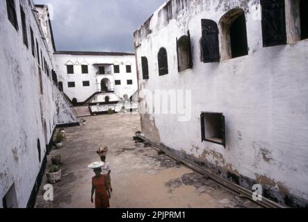 Cape Coast Castle in Cape Coast, Ghana in Westafrika. Es war der Ausgangspunkt für einen großen Teil des Sklavenhandels Stockfoto