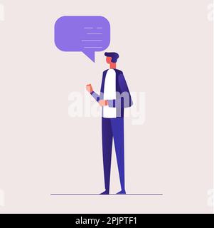Der Mann sagt. vektordarstellung eines Mannes Stock Vektor