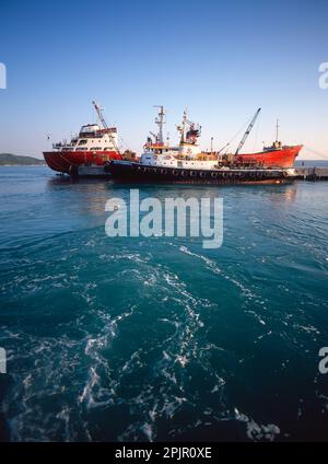 Über die Dardanelles-Straße in der Türkei Stockfoto