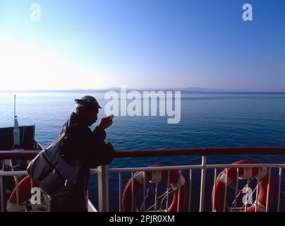 Über die Dardanelles-Straße in der Türkei Stockfoto