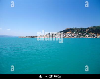 Über die Dardanelles-Straße in der Türkei Stockfoto